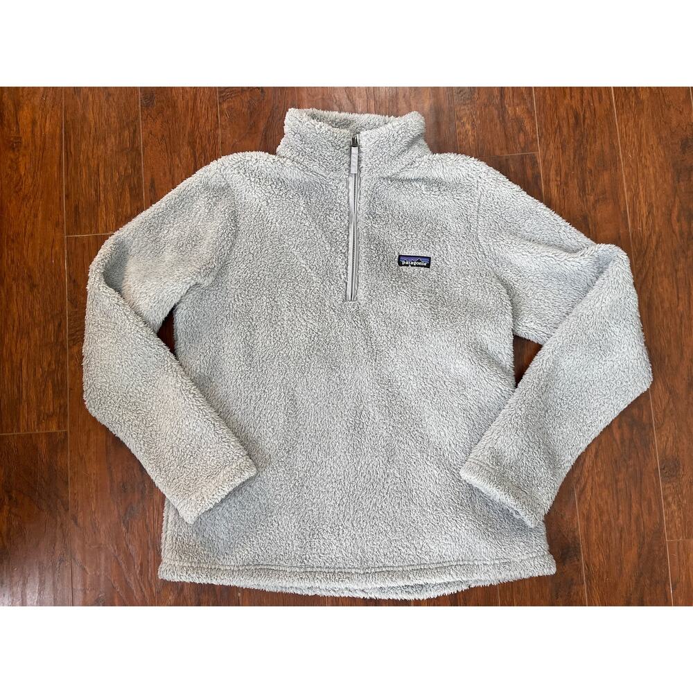 Patagonia Sweater Womens Large Los Gatos 1/4 Zip Pullover Fleece Gray 25235